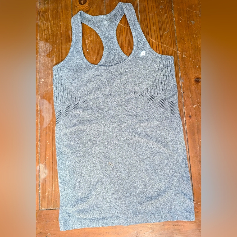 New Balance Women's Gray active Racer Back Tank Top